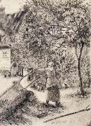 Camille Pissarro Woman emptying a wheelbarrow china oil painting artist